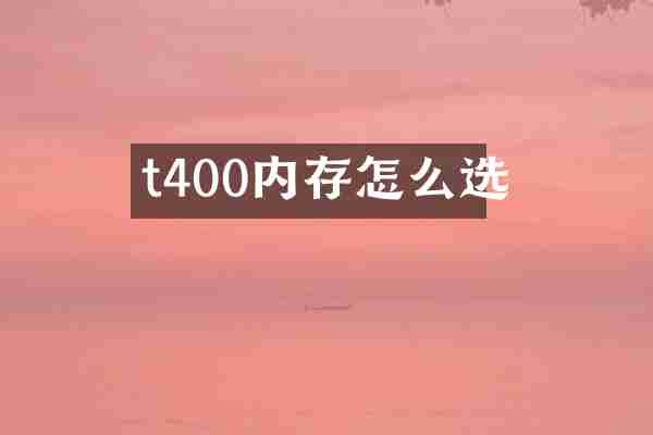 t400内存怎么选