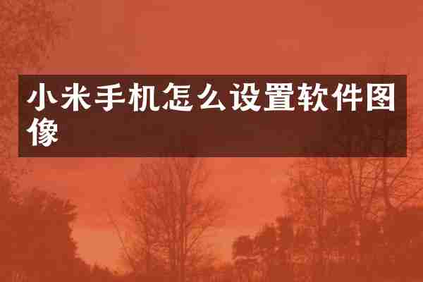 小米手机怎么设置软件图像