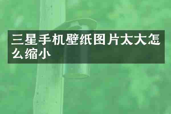 三星手机壁纸图片太大怎么缩小