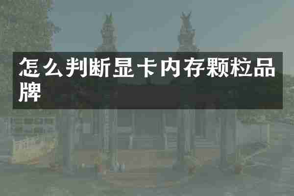 怎么判断显卡内存颗粒品牌