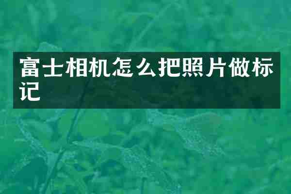 富士相机怎么把照片做标记