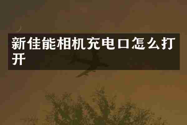 新佳能相机充电口怎么打开