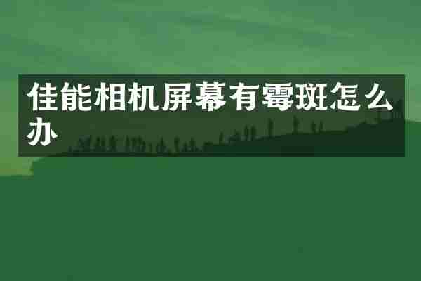 佳能相机屏幕有霉斑怎么办