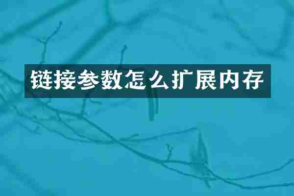 链接参数怎么扩展内存
