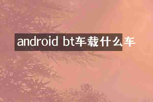 android bt车载什么车