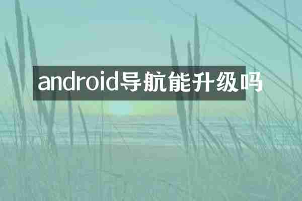android导航能升级吗