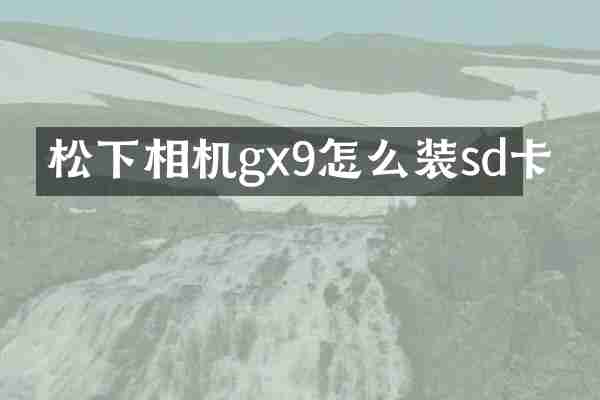 相机gx9怎么装sd卡