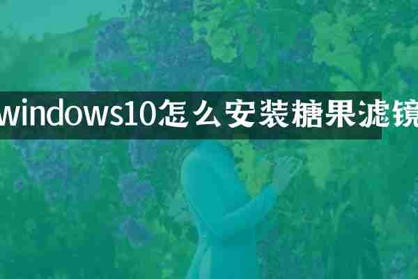 windows10怎么安装糖果滤镜