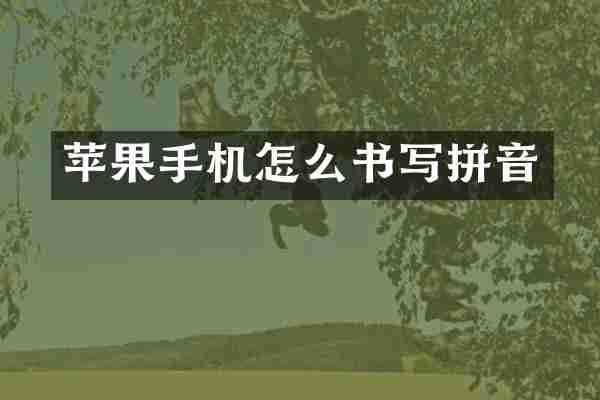 苹果手机怎么书写拼音