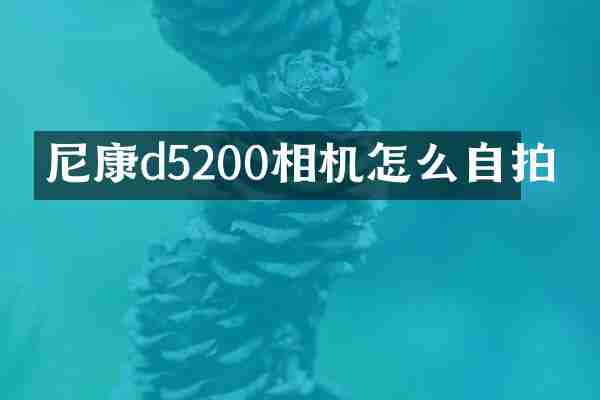 尼康d5200相机怎么自拍