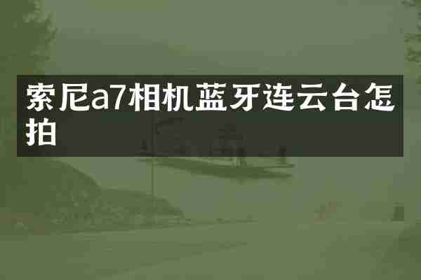 a7相机蓝牙连云台怎么拍