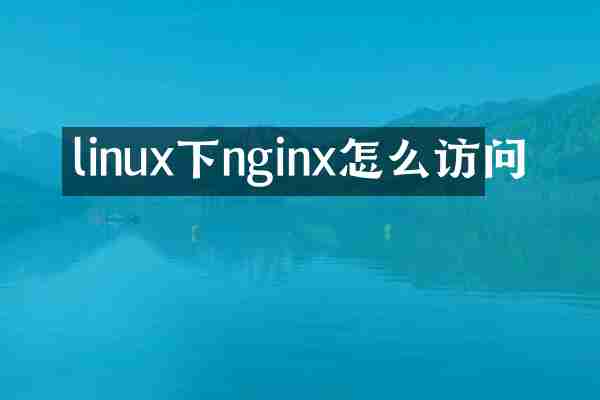linux下nginx怎么访问