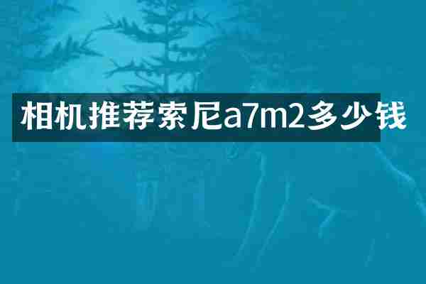 相机推荐a7m2多少钱