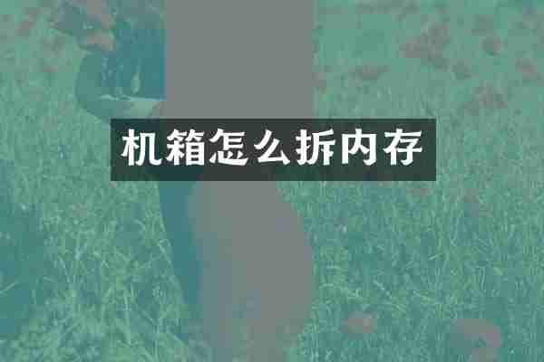 机箱怎么拆内存