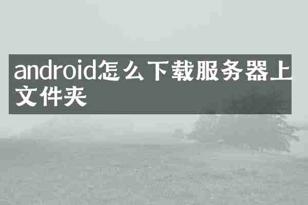 android怎么下载服务器上的文件夹