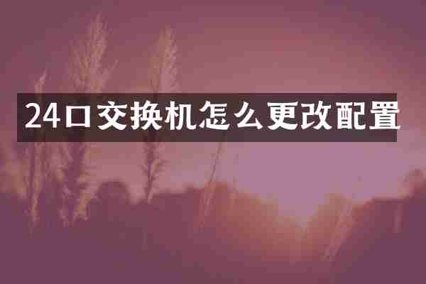 24口交换机怎么更改配置