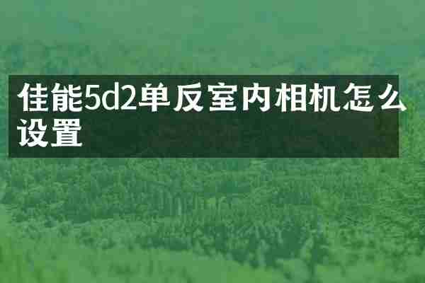 佳能5d2单反室内相机怎么设置