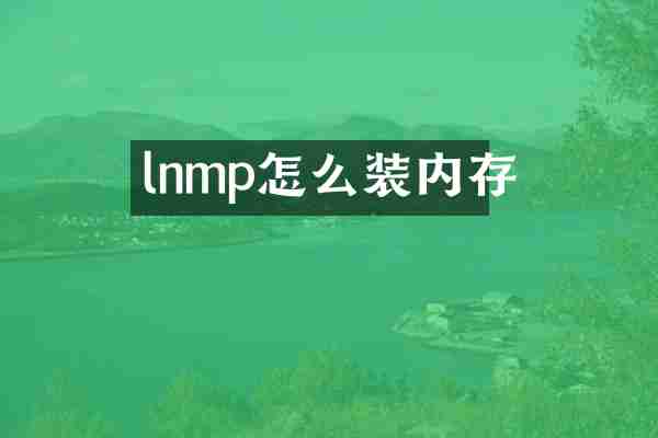 lnmp怎么装内存