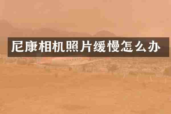 尼康相机照片缓慢怎么办