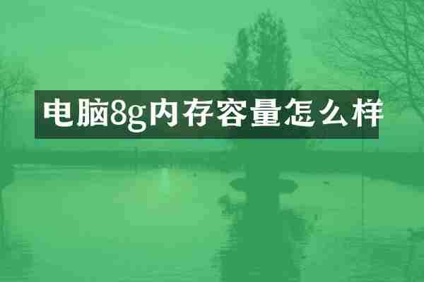 电脑8g内存容量怎么样