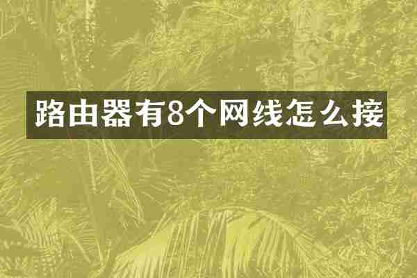 路由器有8个网线怎么接