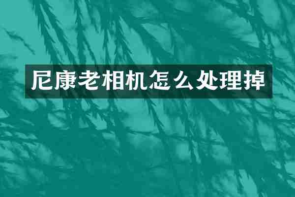 尼康老相机怎么处理掉