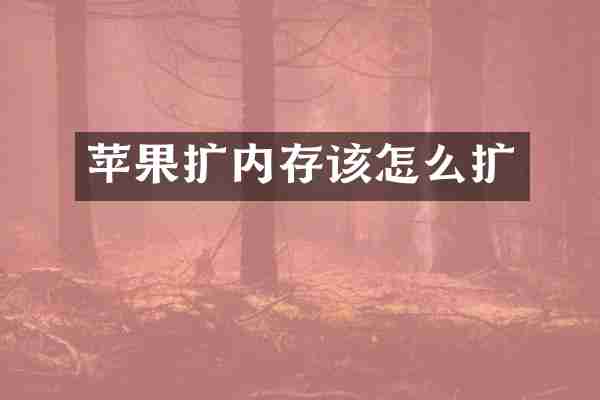 苹果扩内存该怎么扩