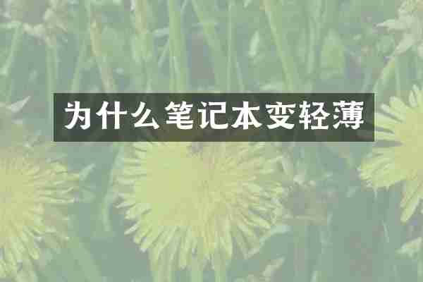 为什么笔记本变轻薄