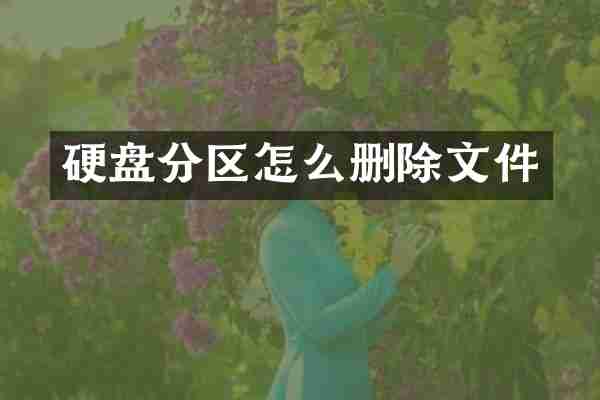 硬盘分区怎么删除文件