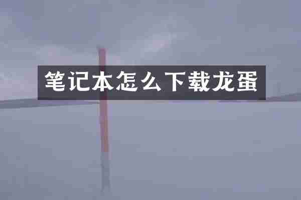 笔记本怎么下载龙蛋
