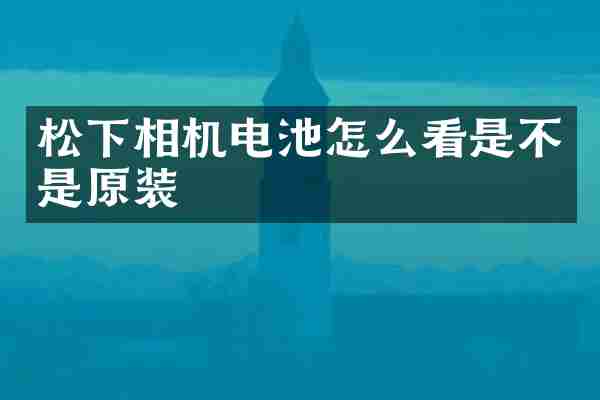 相机电池怎么看是不是原装