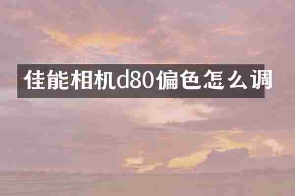 佳能相机d80偏色怎么调