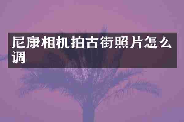 尼康相机拍古街照片怎么调