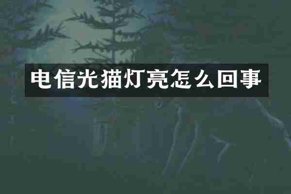 电信光猫灯亮怎么回事