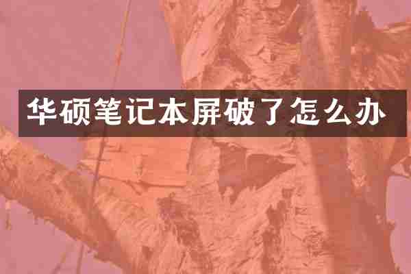 华硕笔记本屏破了怎么办