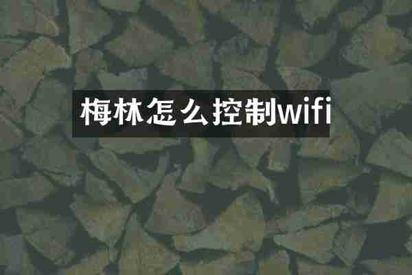 梅林怎么控制wifi