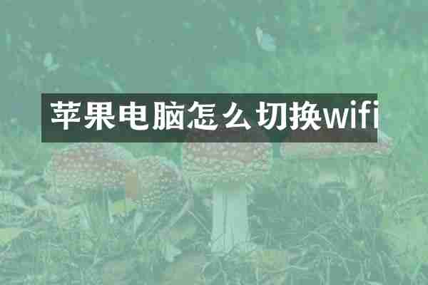 苹果电脑怎么切换wifi
