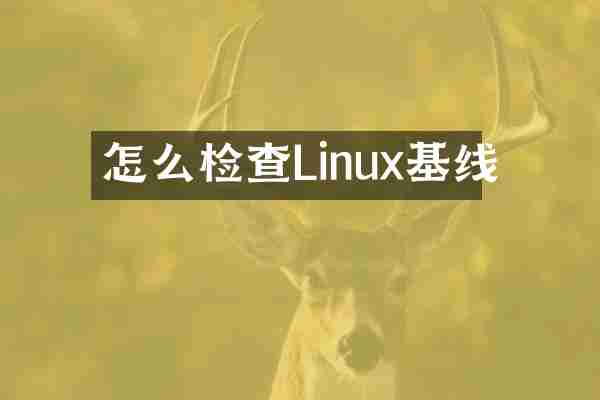 怎么检查Linux基线