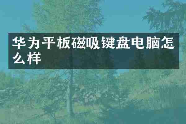 华为平板磁吸键盘电脑怎么样