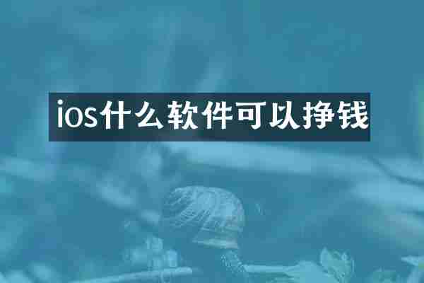 ios什么软件可以挣钱