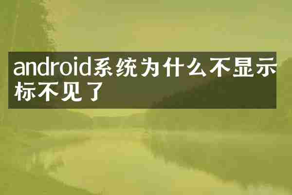 android系统为什么不显示图标不见了