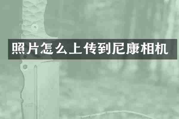 照片怎么上传到尼康相机
