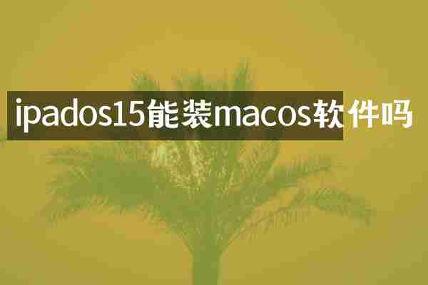ipados15能装macos软件吗