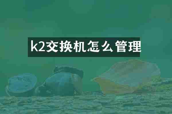k2交换机怎么管理