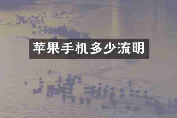 苹果手机多少流明