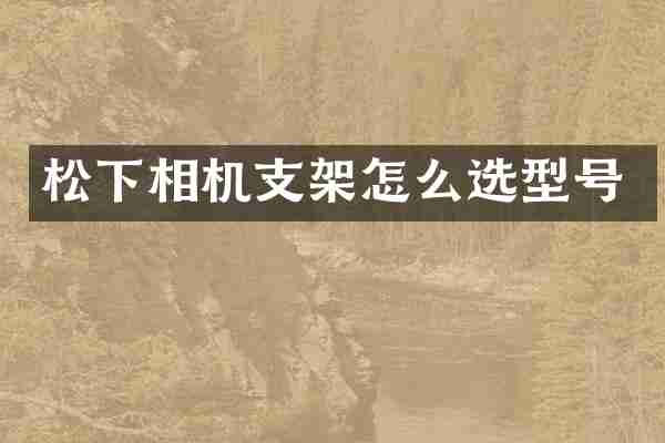 松下相机支架怎么选型号