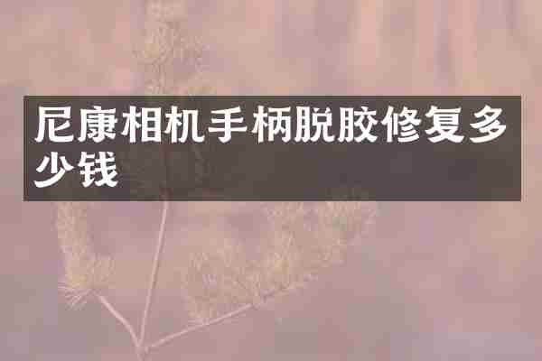 尼康相机手柄脱胶修复多少钱