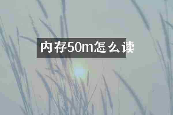 内存50m怎么读