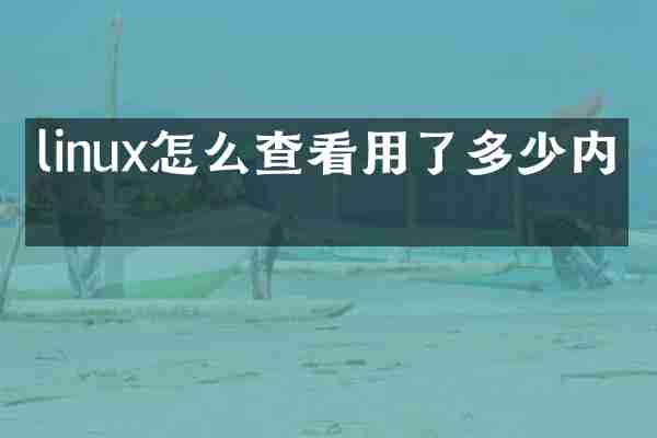 linux怎么查看用了多少内存