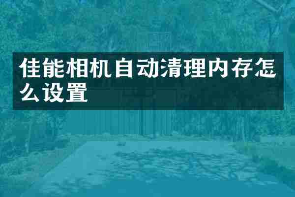 佳能相机自动清理内存怎么设置